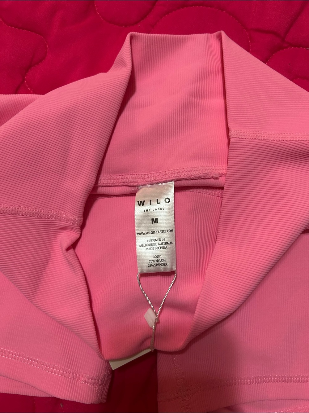 NEW WILO THE LABEL PINK RIBBED SHORTS - Picture 5 of 6